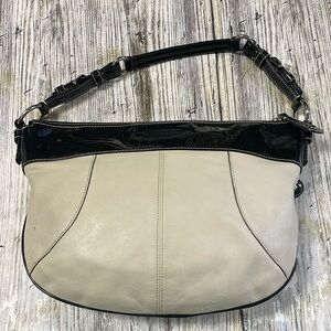 COACH Y2K Era Laura Hobo Style Cream Leather Handbag spot & SMALL ink mark